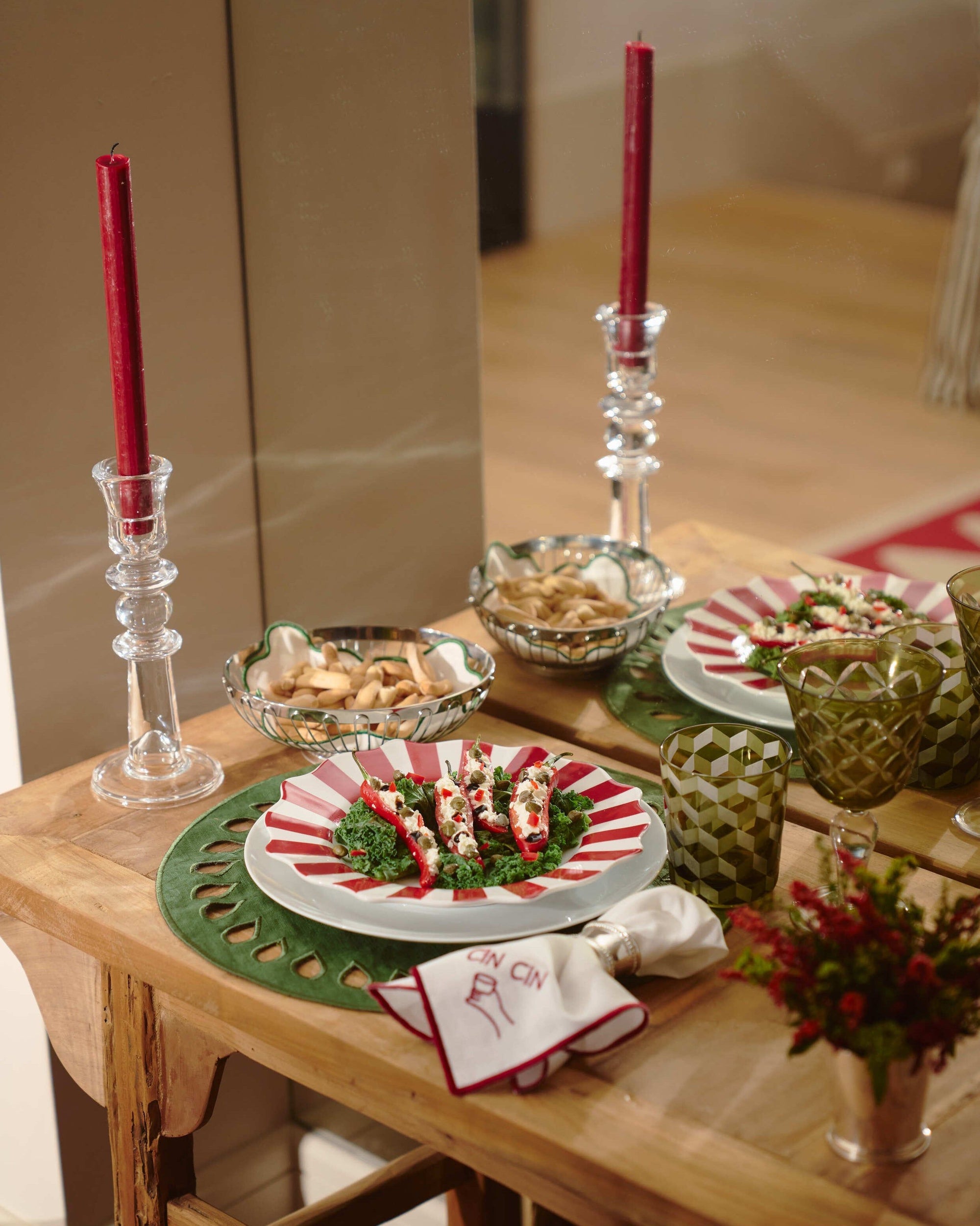 Viseu Placemat, Green with Green