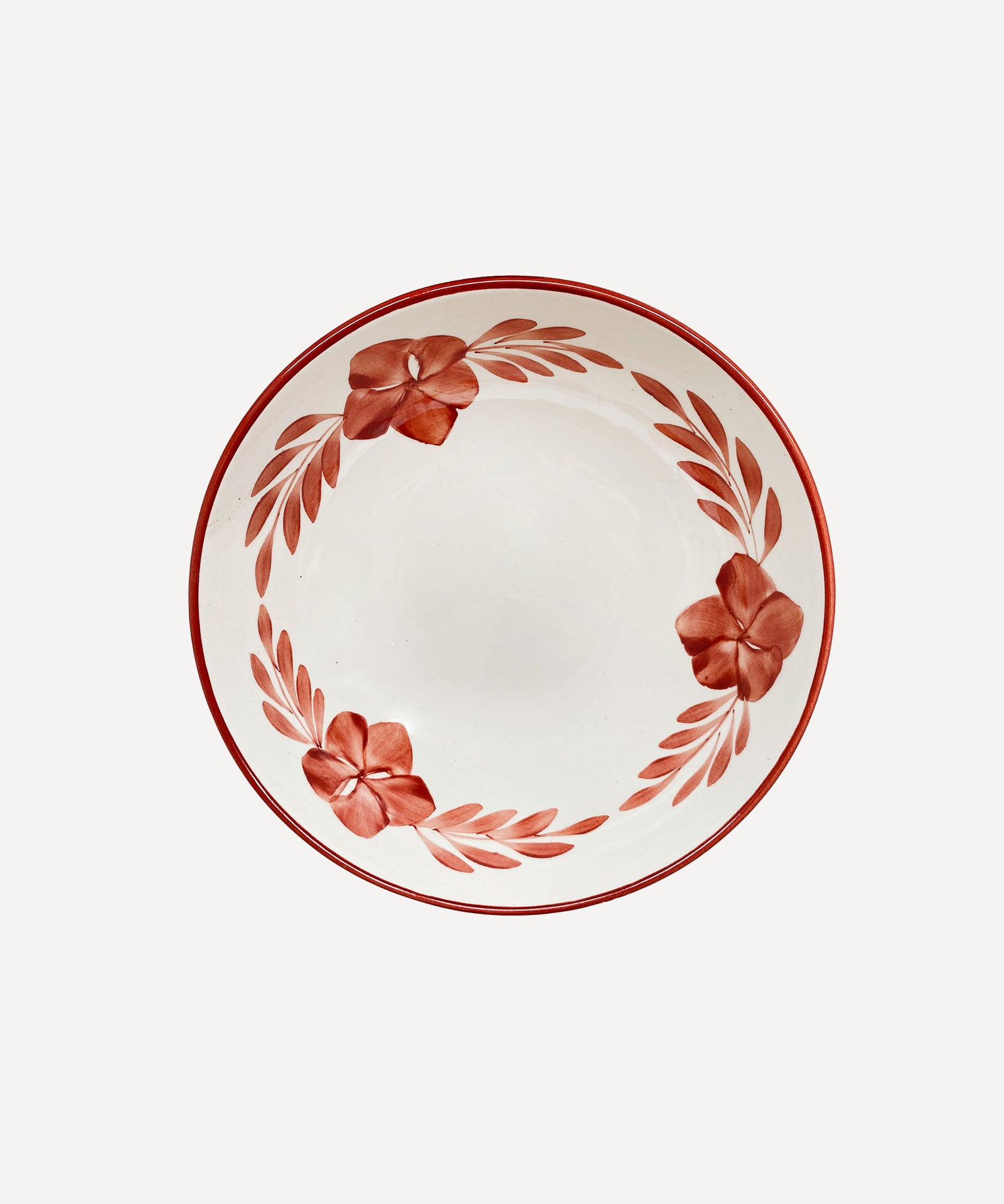 Flor Salad Bowl, Rust Red