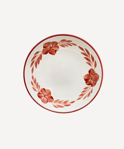 Flor Salad Bowl, Rust Red