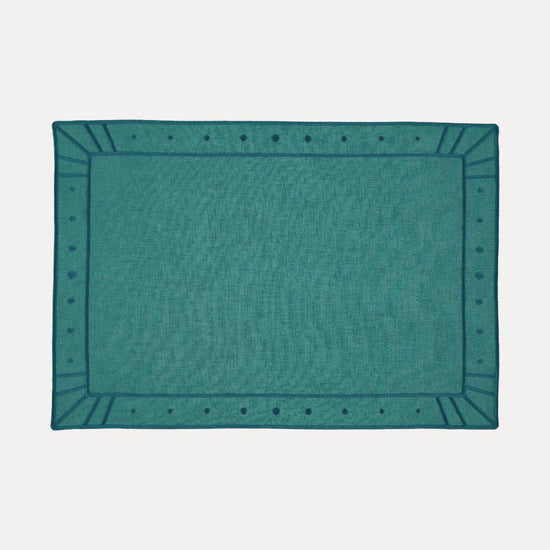 Belle Nuit Placemat, Sea Green with Sea Green