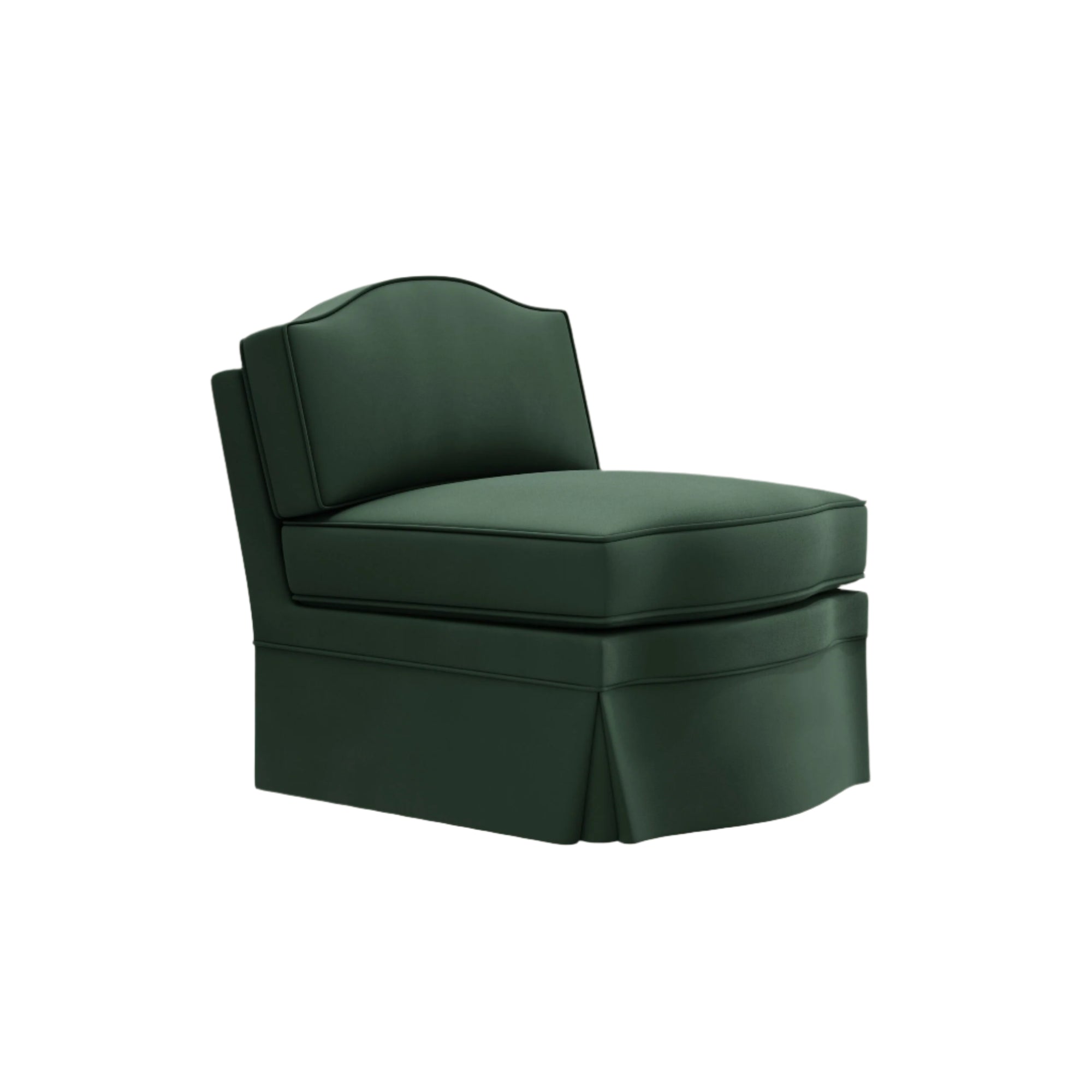 Felix Slipper Chair, Olive Linen