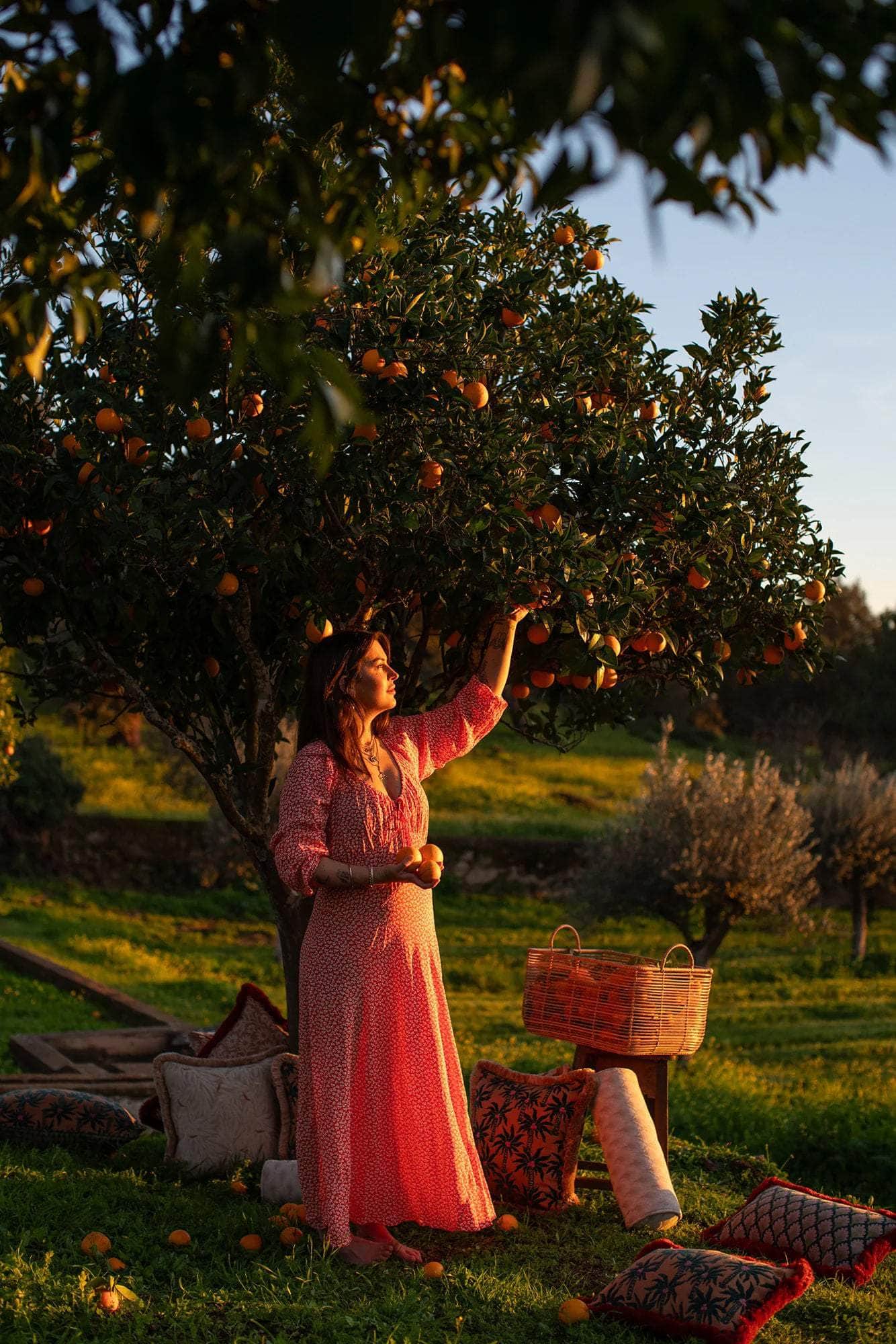 Cushion Laura Moss & Caramel