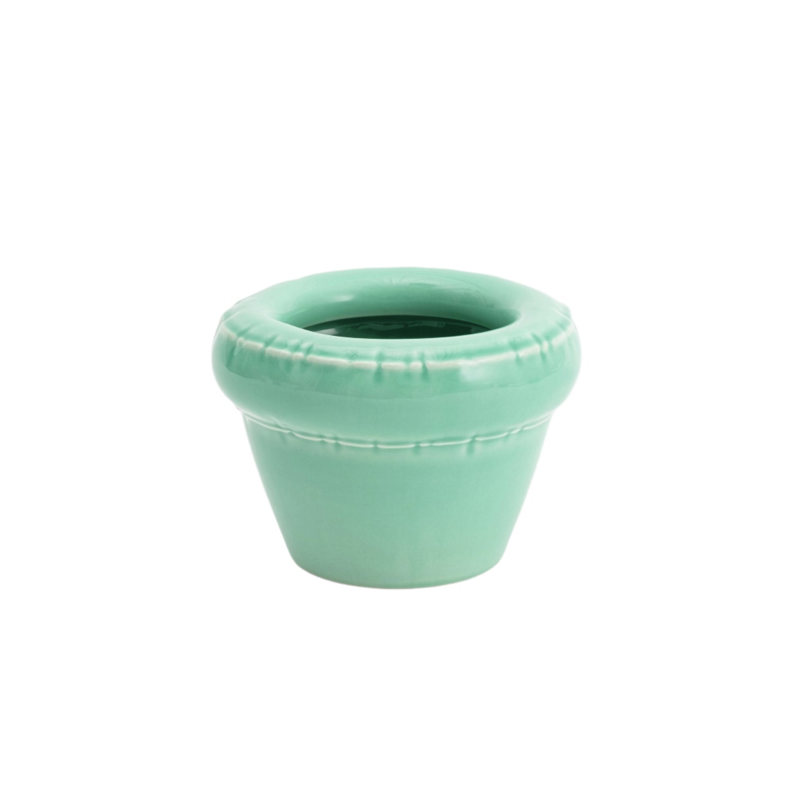 Small Planter 'LOUIS' Seafoam Gloss