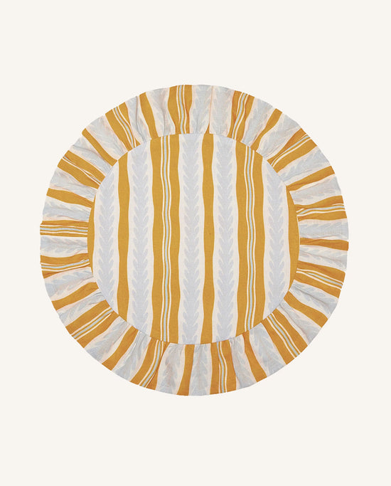 English Oak Reversible Placemat | Ochre + Blue