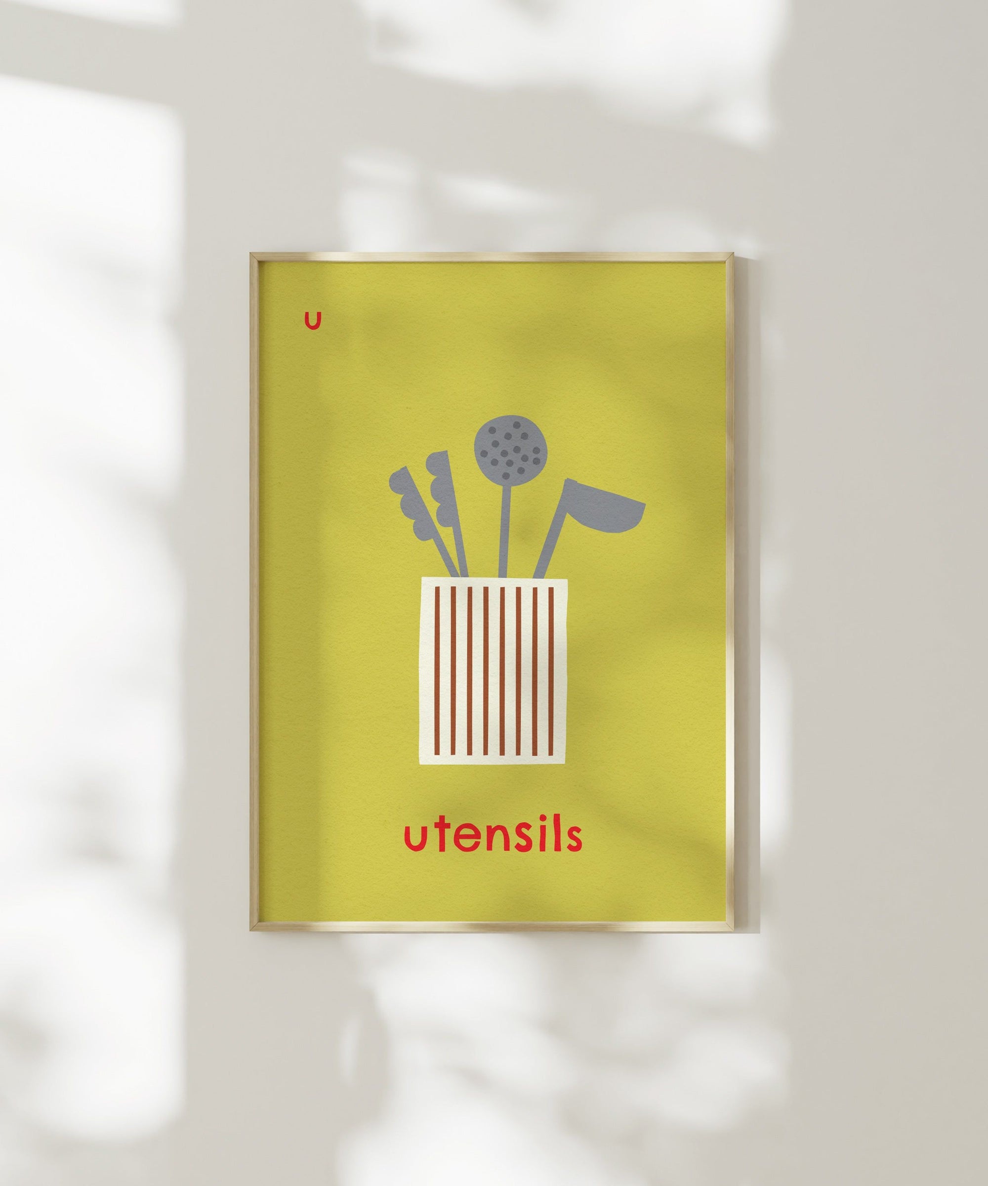 U for Utensils Art Print