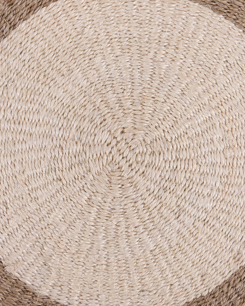 CHANGA: Natural and Light Taupe Woven Circular Placemat