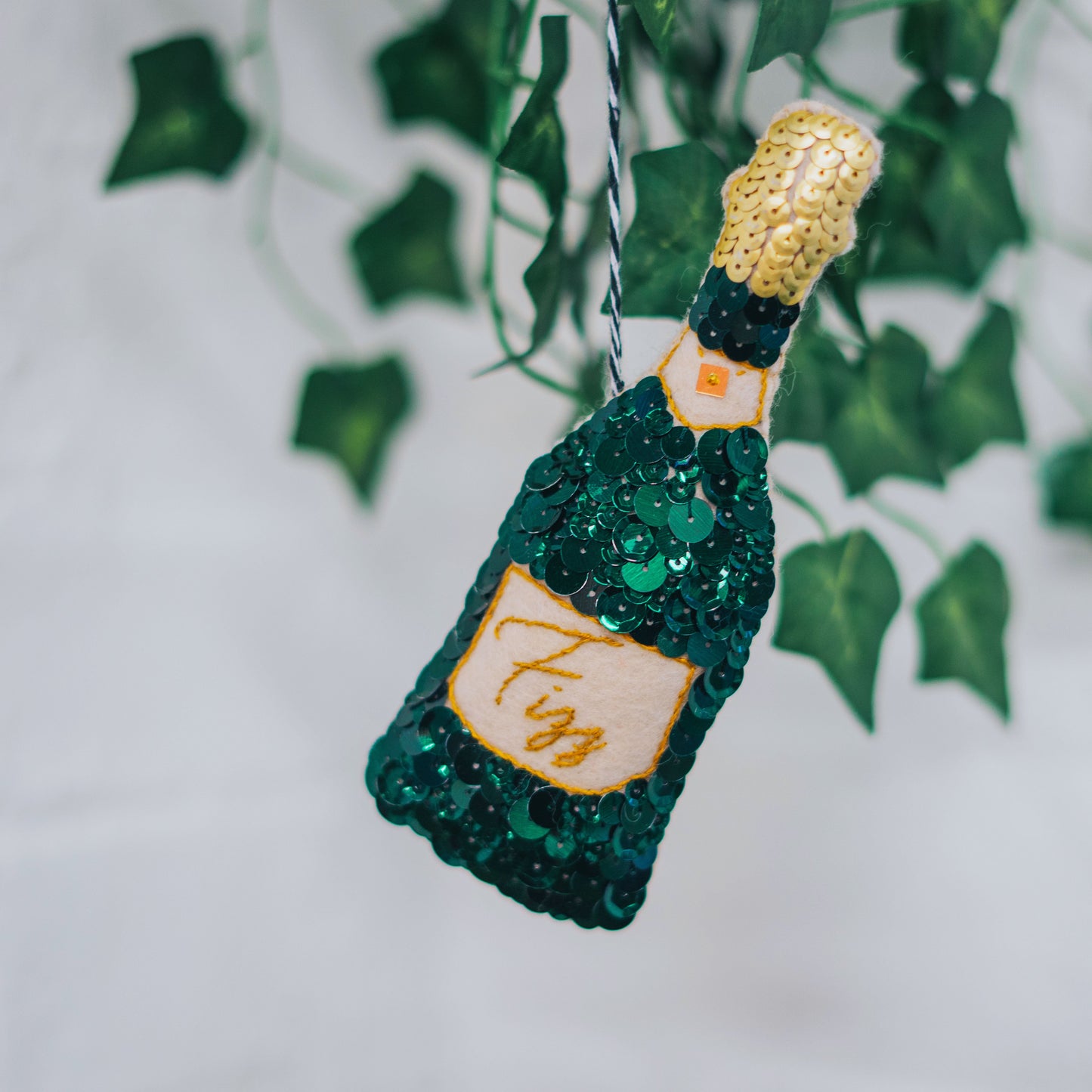 Fizz Champagne Sequin Ornament