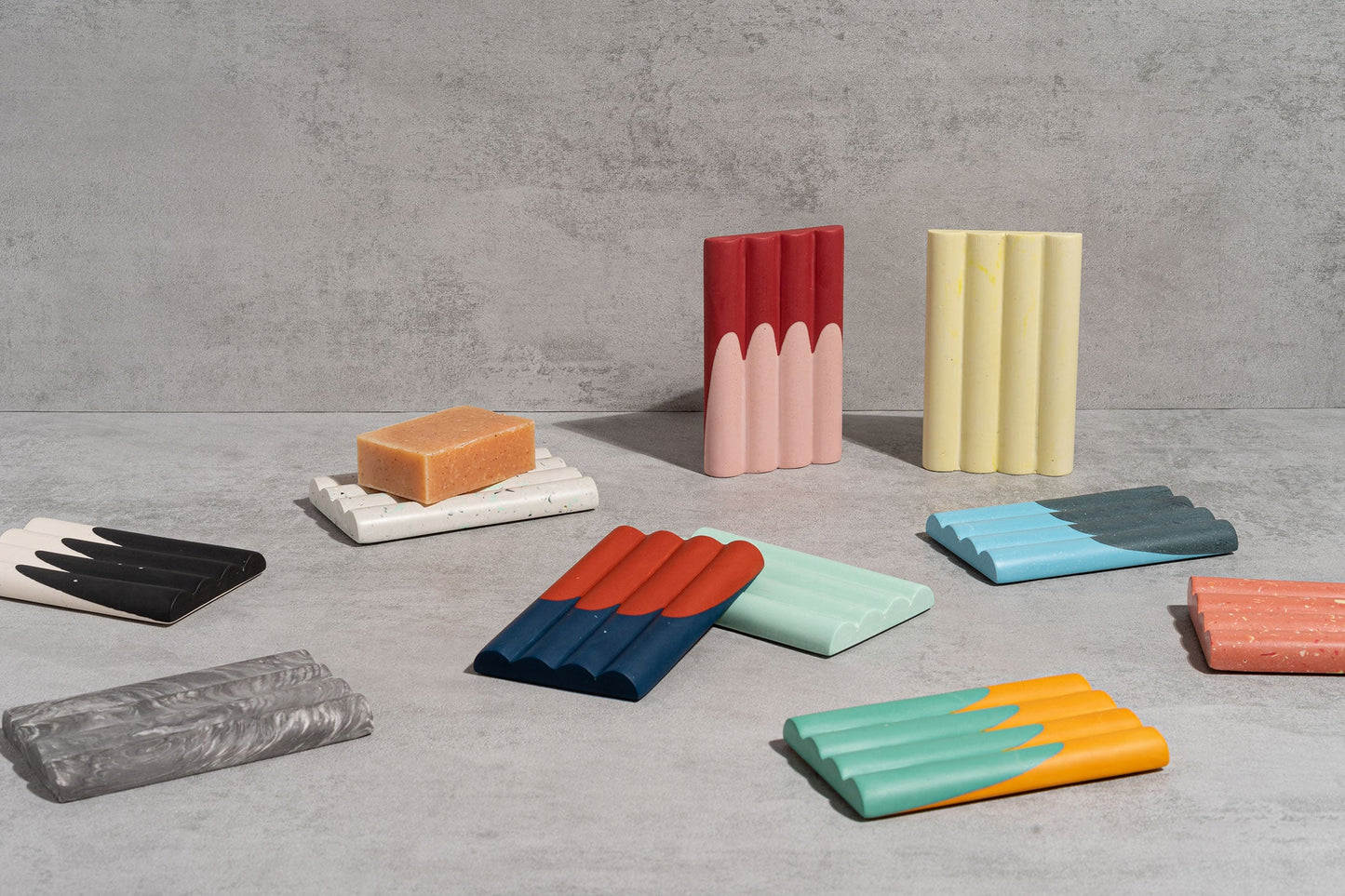 Soap Dish No1 - Dark Petrol & Electric Blue