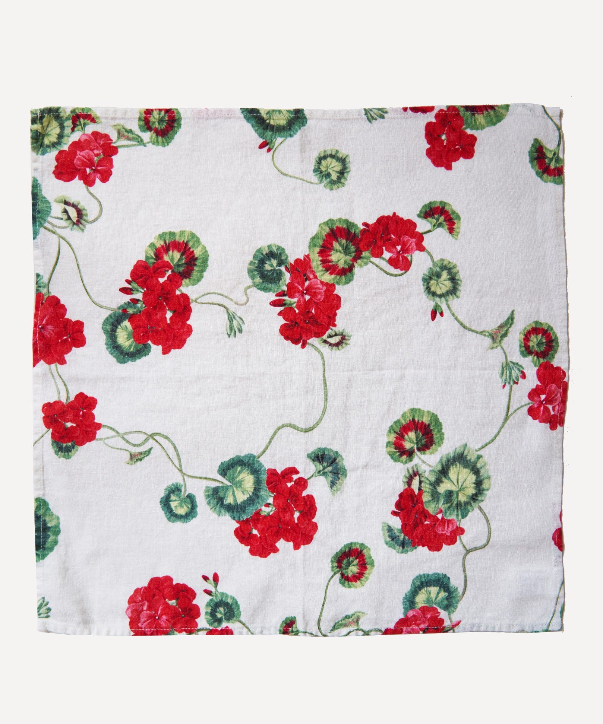 Geranium Linen Napkin