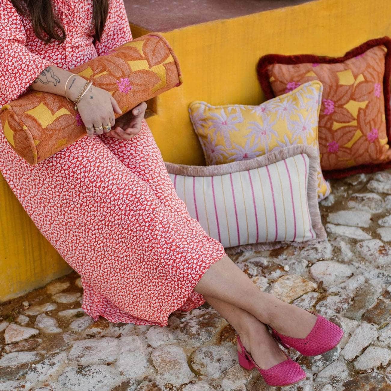 Cushion Sara Sunflower & Pink