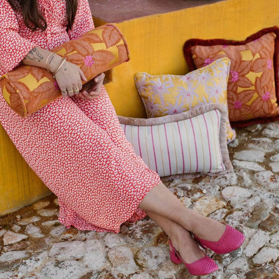 Cushion Sara Sunflower & Pink