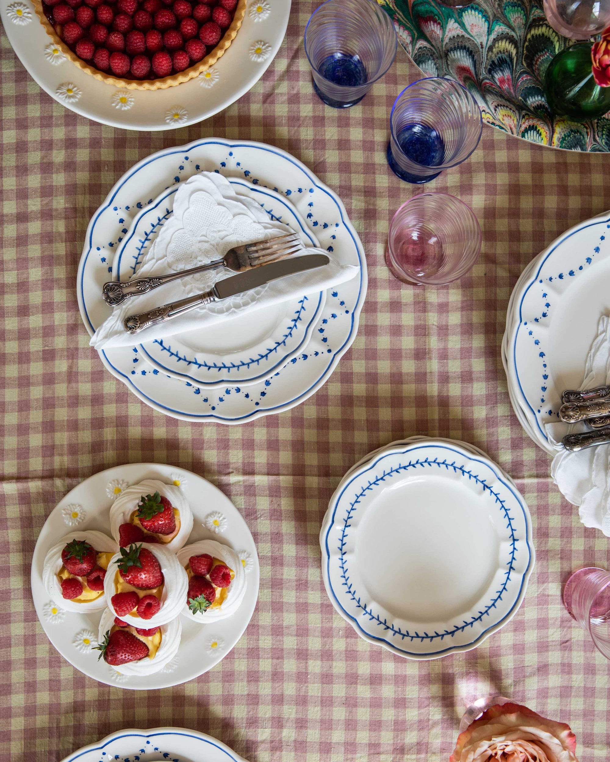 Achille Side Plate, Blue, Set Of 4