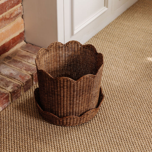 Clara Rattan Bin & Planter, Small