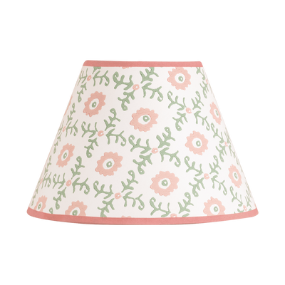 Folk Flower Lampshade - Pink / Green