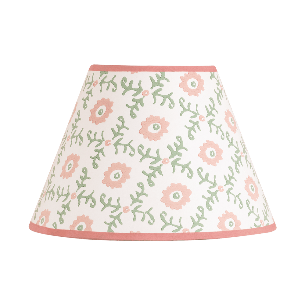 Folk Flower Lampshade - Pink / Green