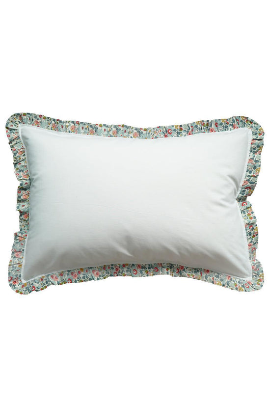 Frill Edge White Bedding Made With Liberty Fabric Betsy Grey