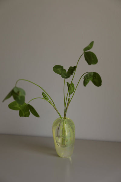 Mouth Blown Vase Liv Yellow