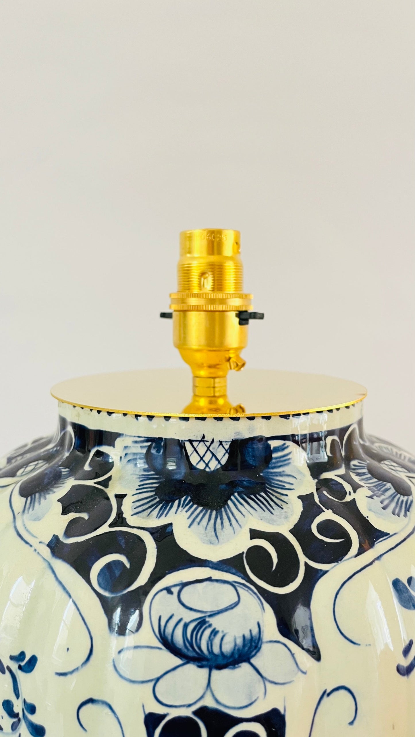 Antique Delft Table Lamp