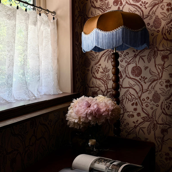 The Stella Brown Fringed Lampshade-