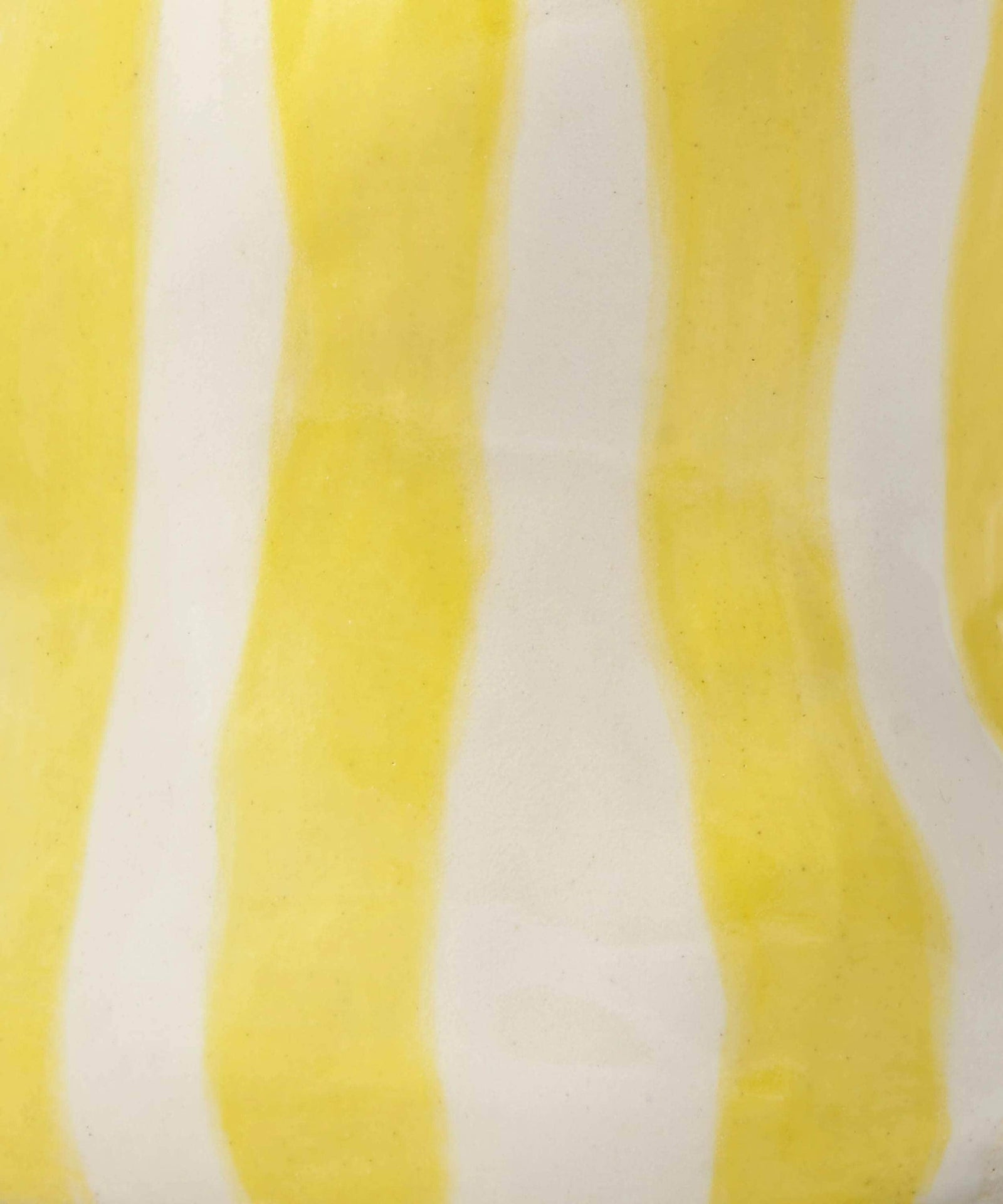 Bright Yellow Candy Stripe Vase