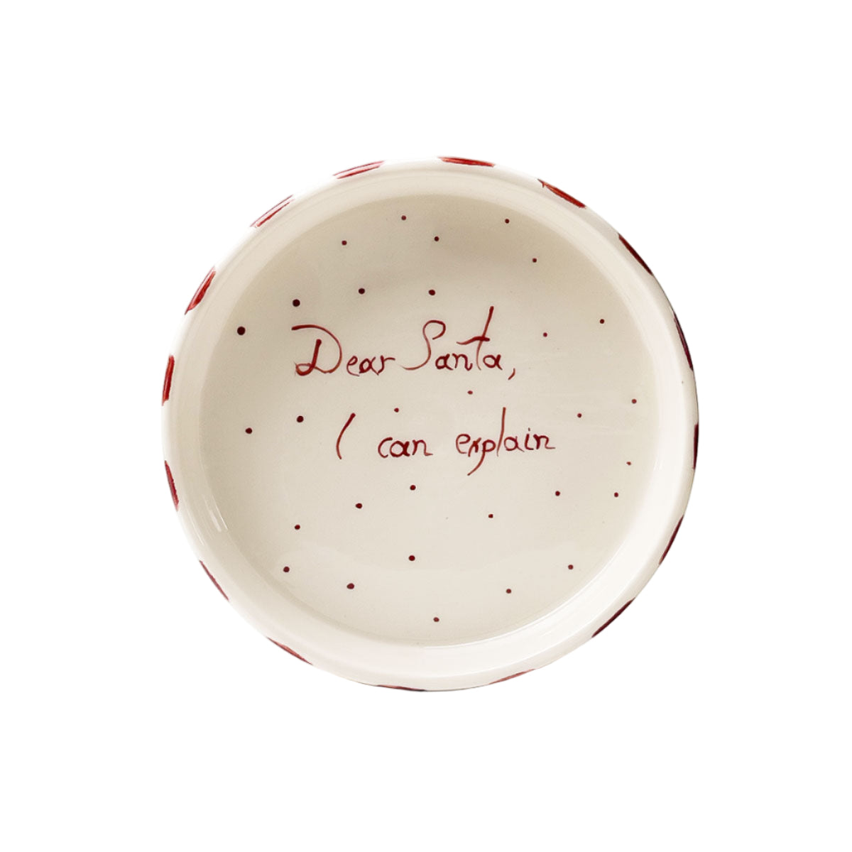 “Dear Santa, I Can Explain” Ceramic Handmade Plate