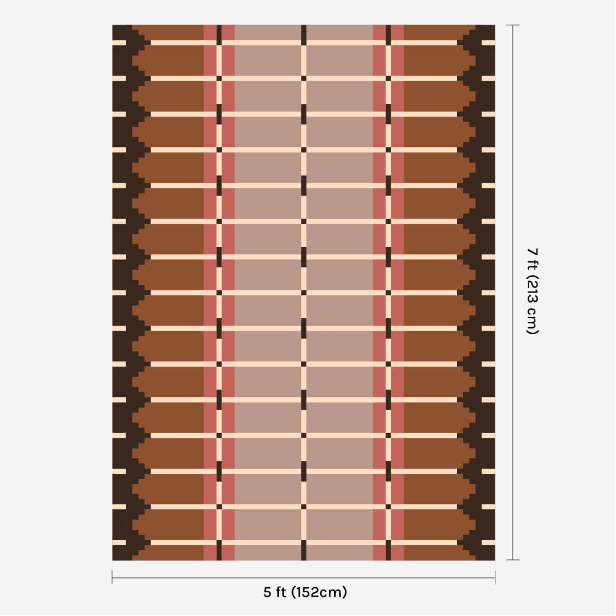 Corbie Flatweave Rug - Taupe Brown-