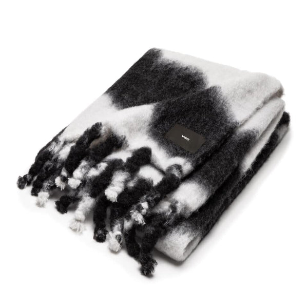 Viso Mohair Blanket Black and White Pattern