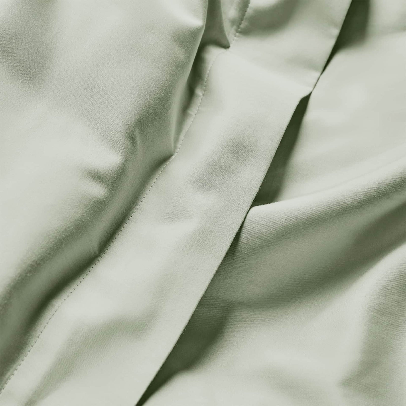 Luxury Organic Cotton Sage Green Edged Duvet Cover