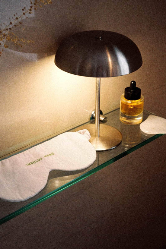 Indulge More' Linen Eye Mask