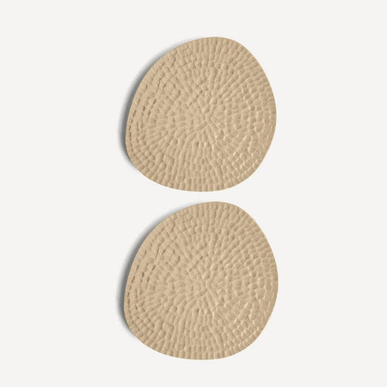 Two Round Coasters - Sandstone