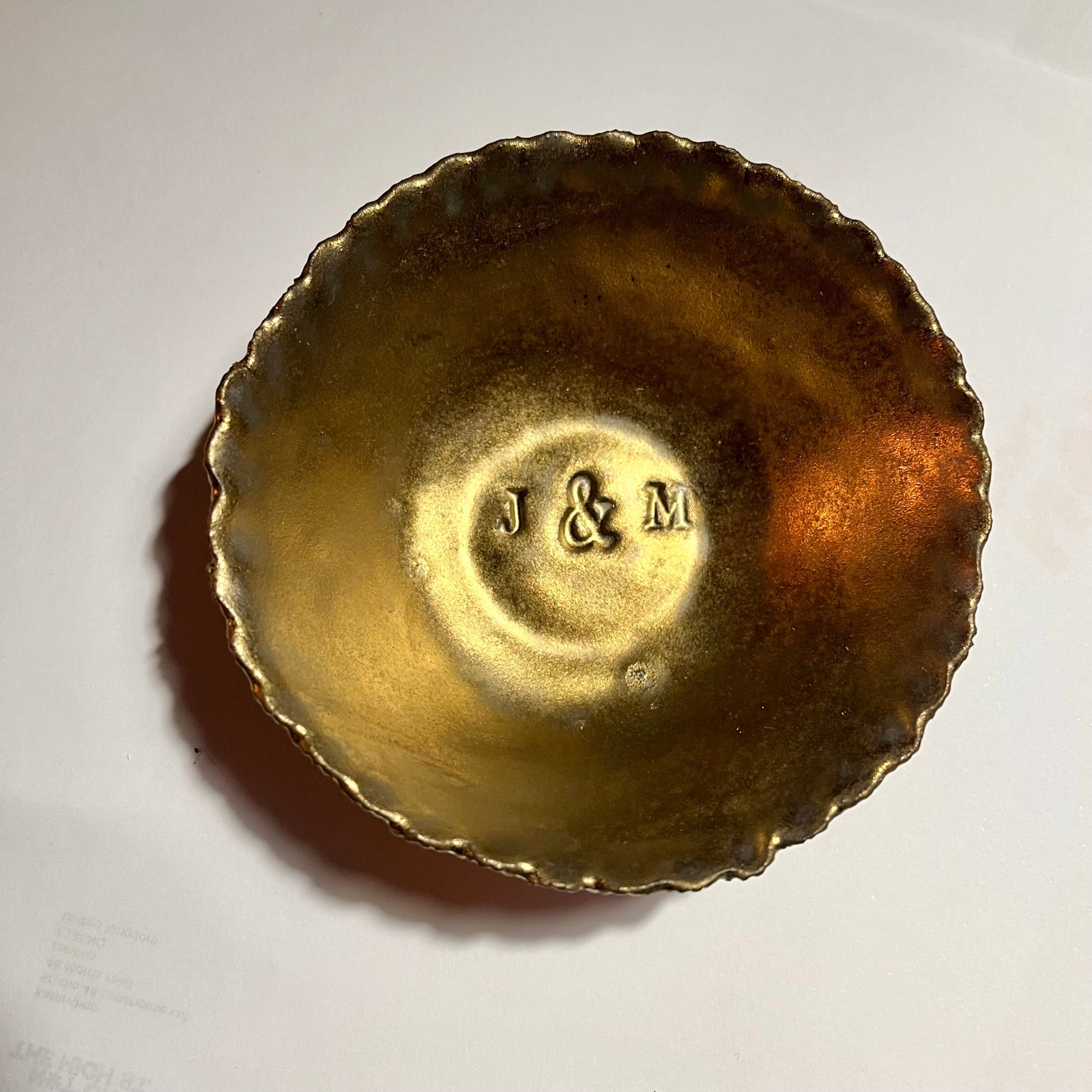 Personalised Pottery Initials / Name Ring Dish