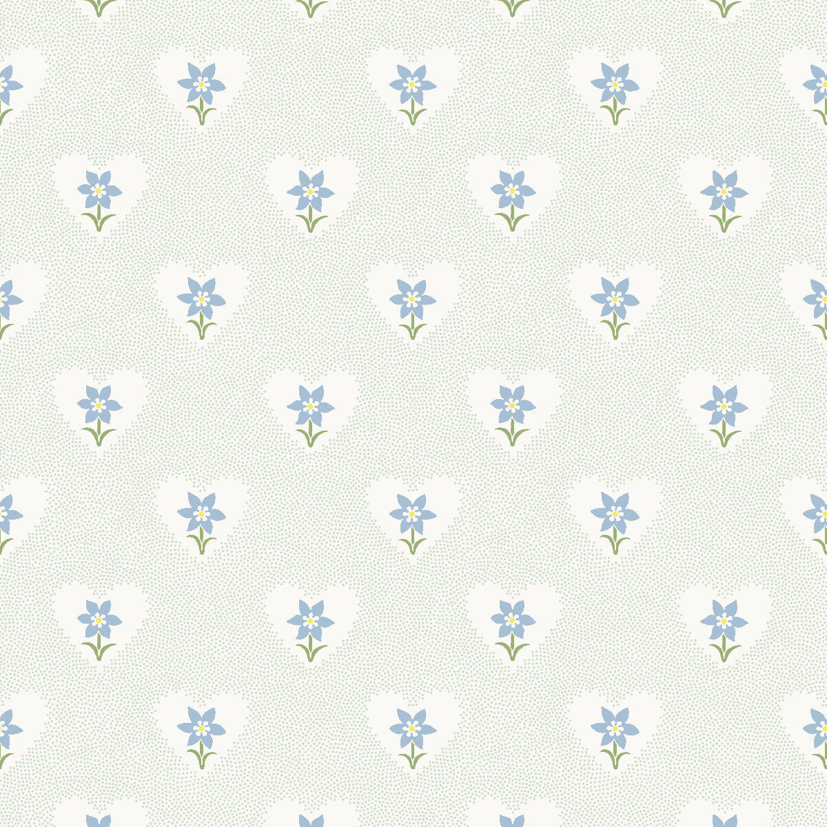 Daffodil Hearts Wallpaper - Celadon