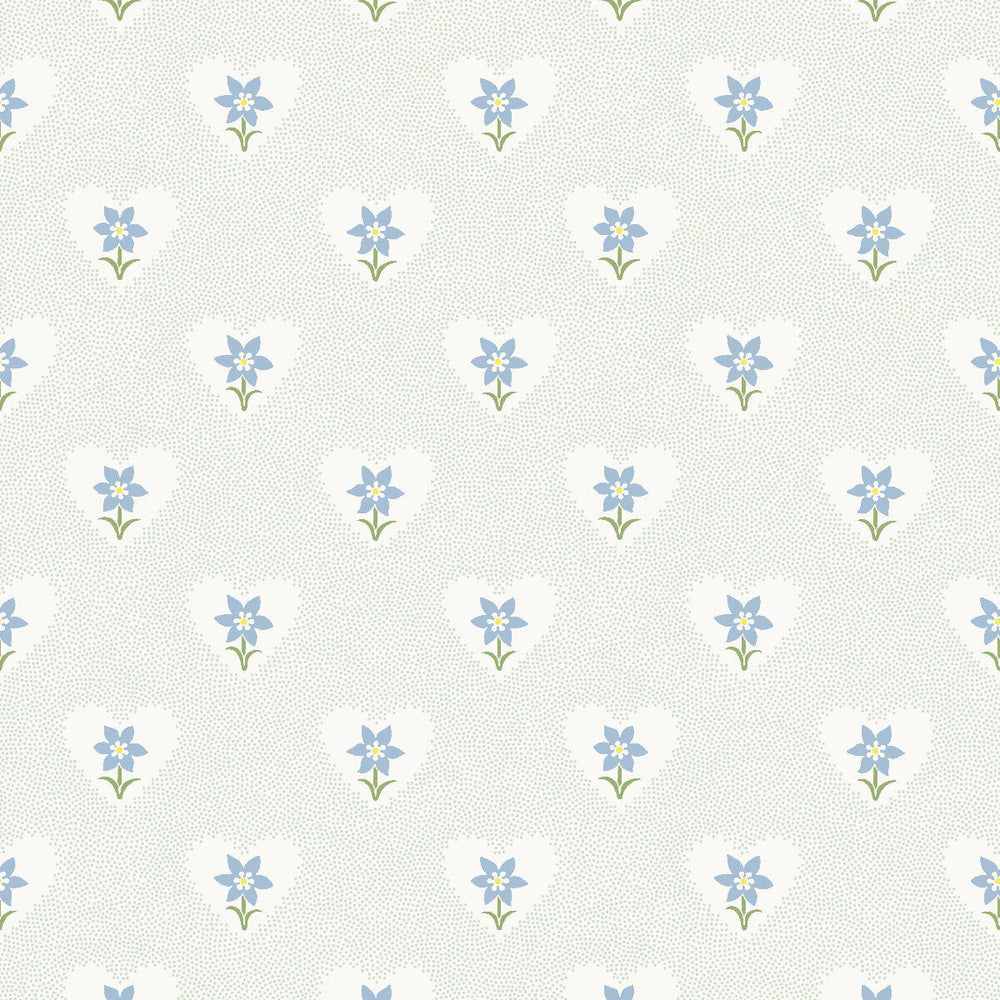 Daffodil Hearts Wallpaper - Celadon