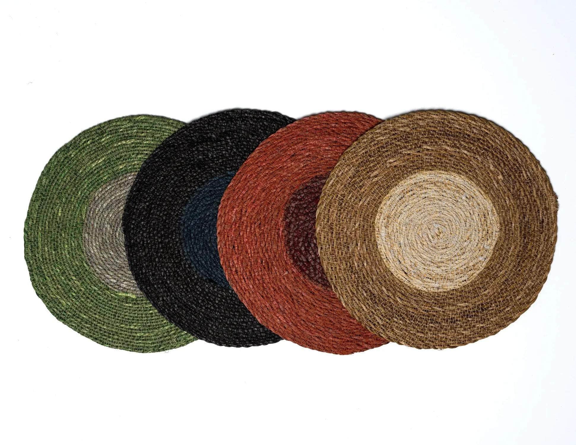 Seagrass Placemats Set of 2 - Red / Bordaux