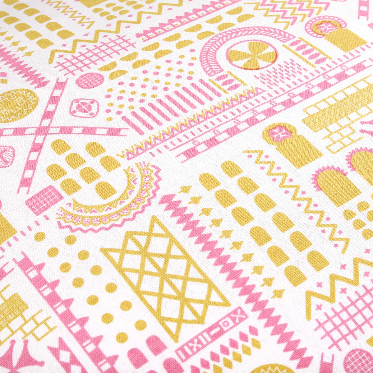 White Stone Symbol Fabric