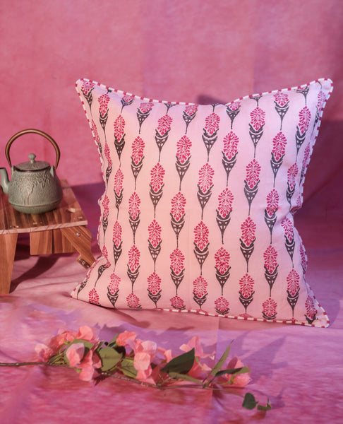 Bahaar Throw Pillow Cover - Pink