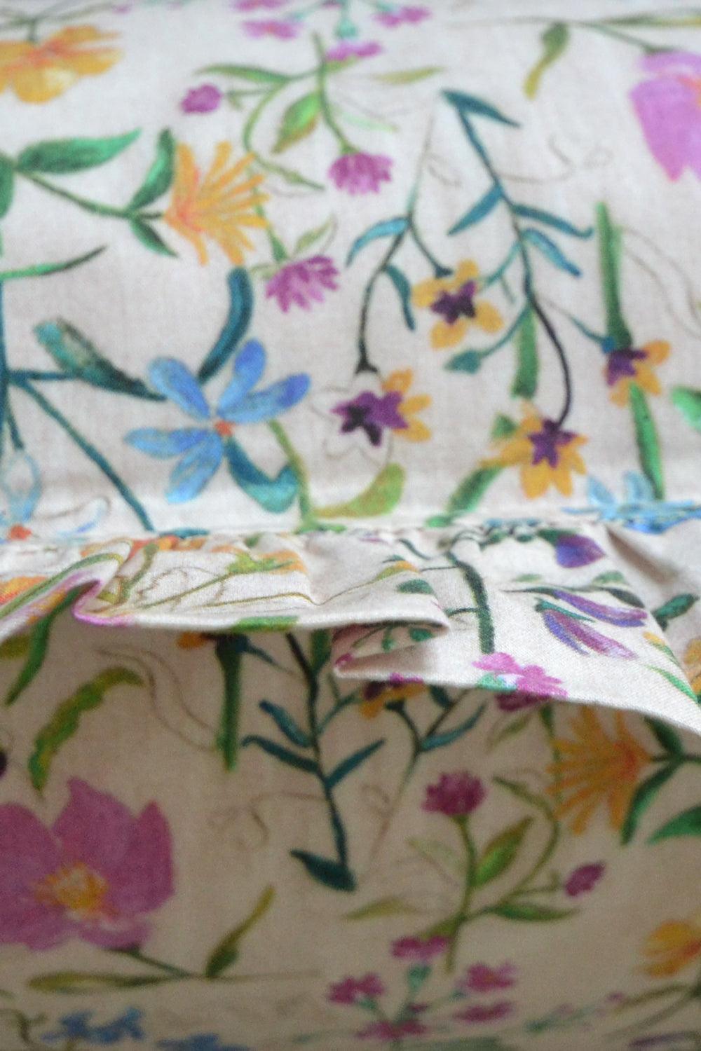 Frill Edge Pillowcase Made With Liberty Fabric Linen Garden