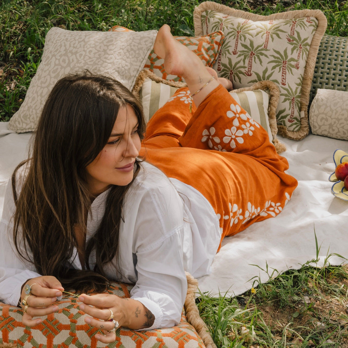 Cushion Maya Sand & Ecru