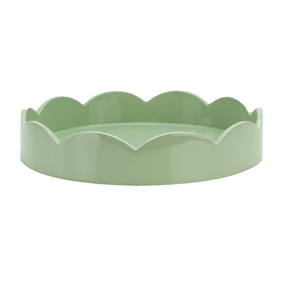 Sage Green Small Round Scallop Tray