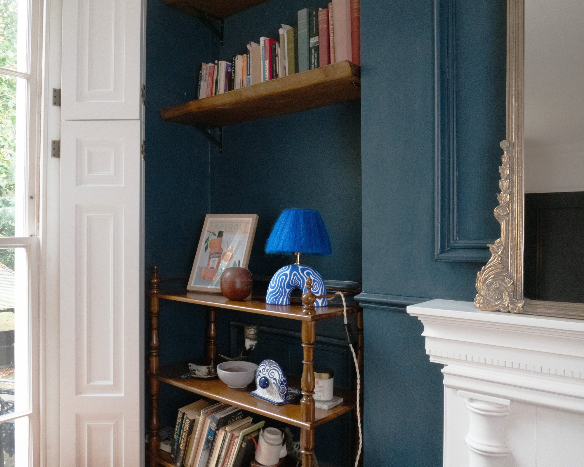 'Me' Table Lamp - Cobalt Swirl