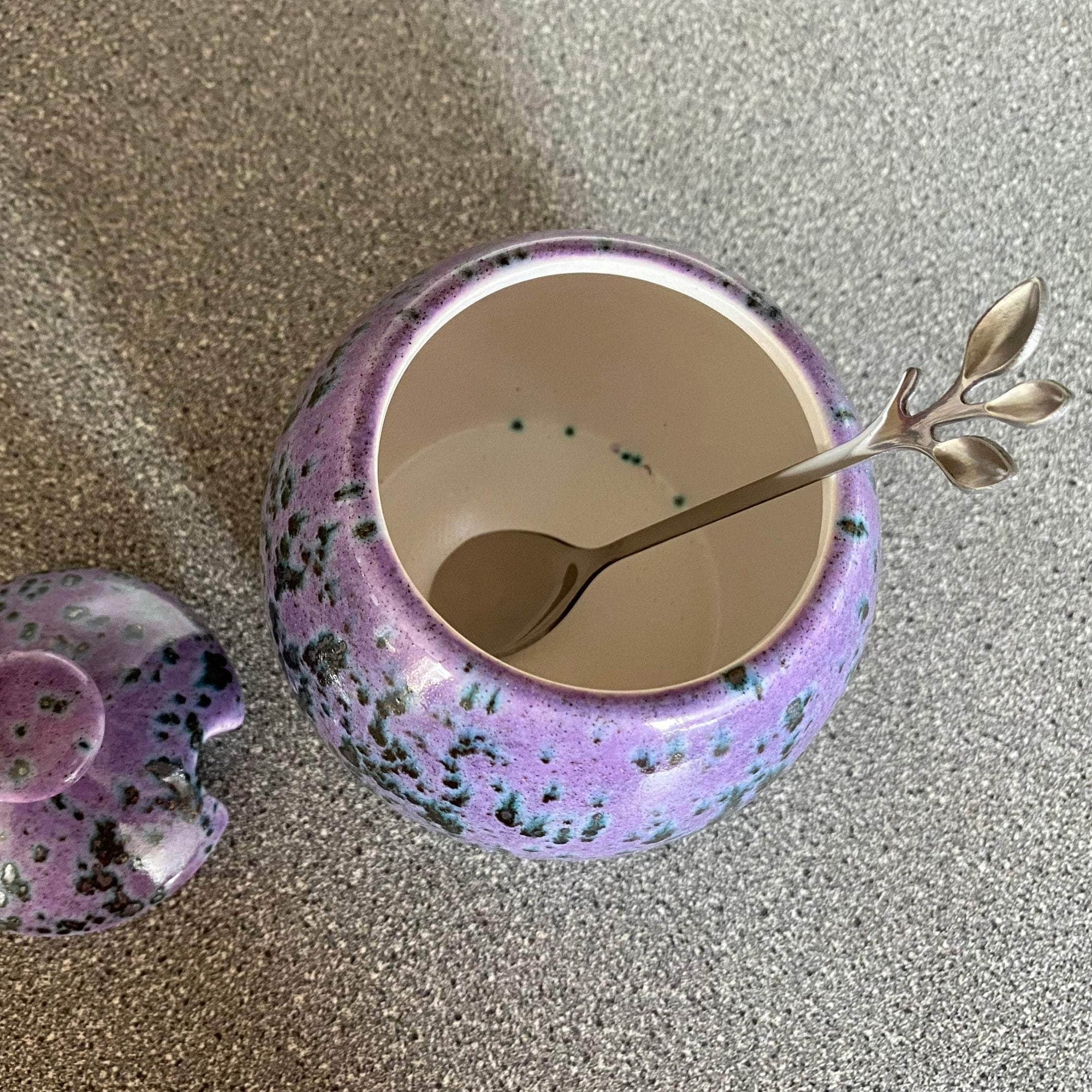 Sugar Bowl Speckled Purple Glaze
