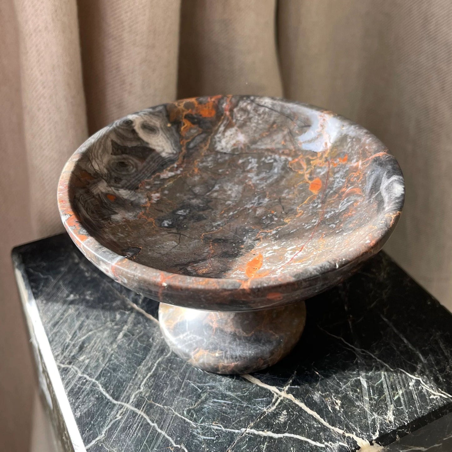 Marble Tall Serving Bowl