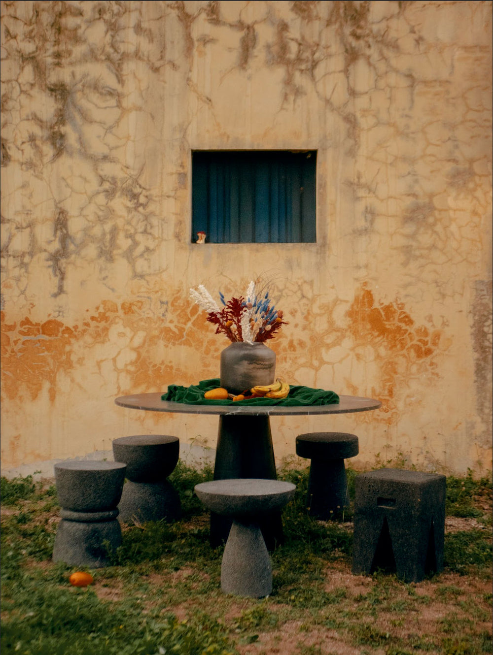 Agua Stone Totem Stool