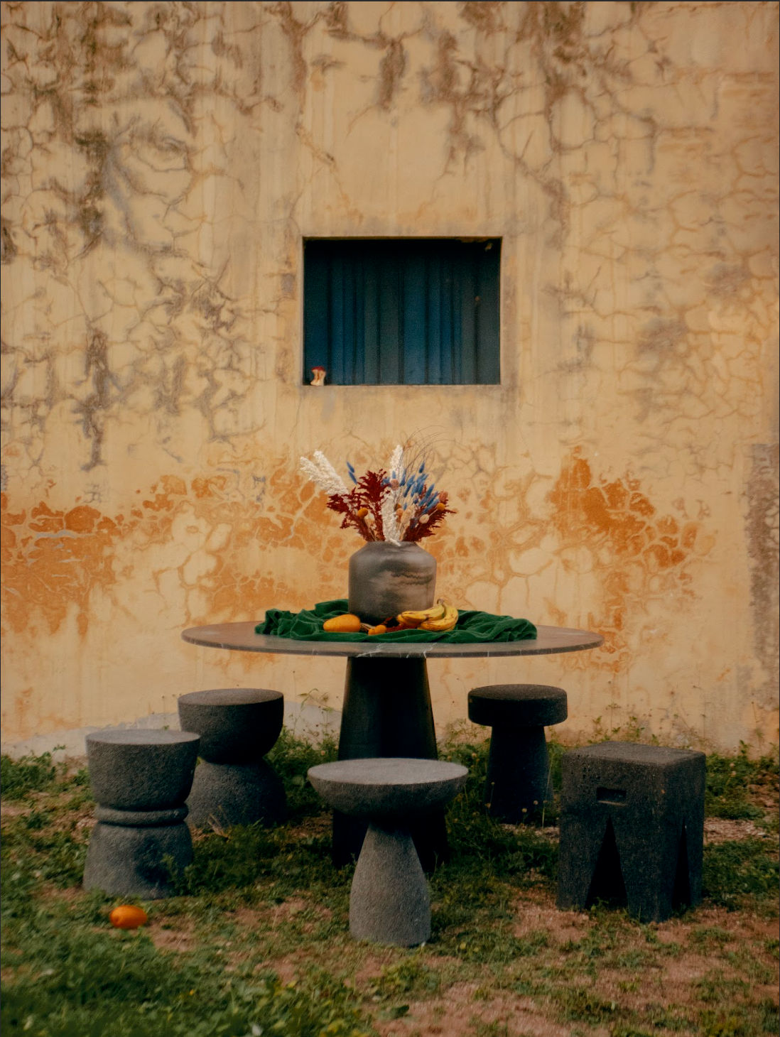 Agua Stone Totem Stool