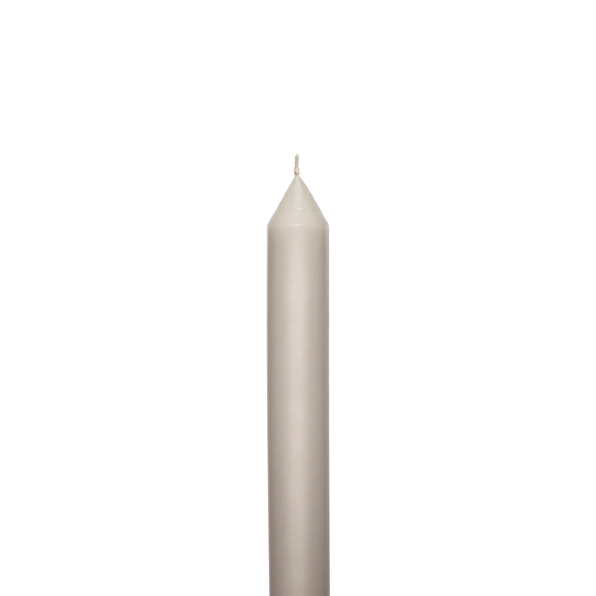 Soft Grey Tapered METRE Candle Pair