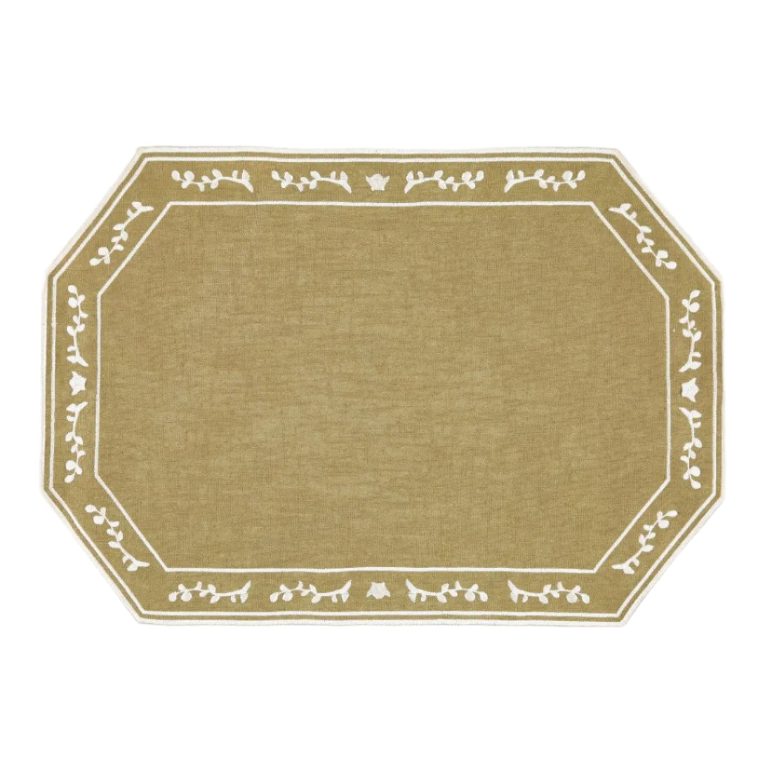 Faial Placemat, Green with Natural