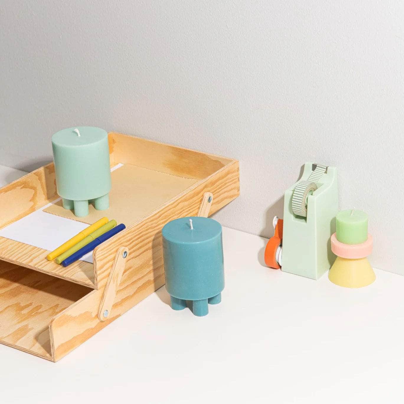 Stack Candle Prop - Mint