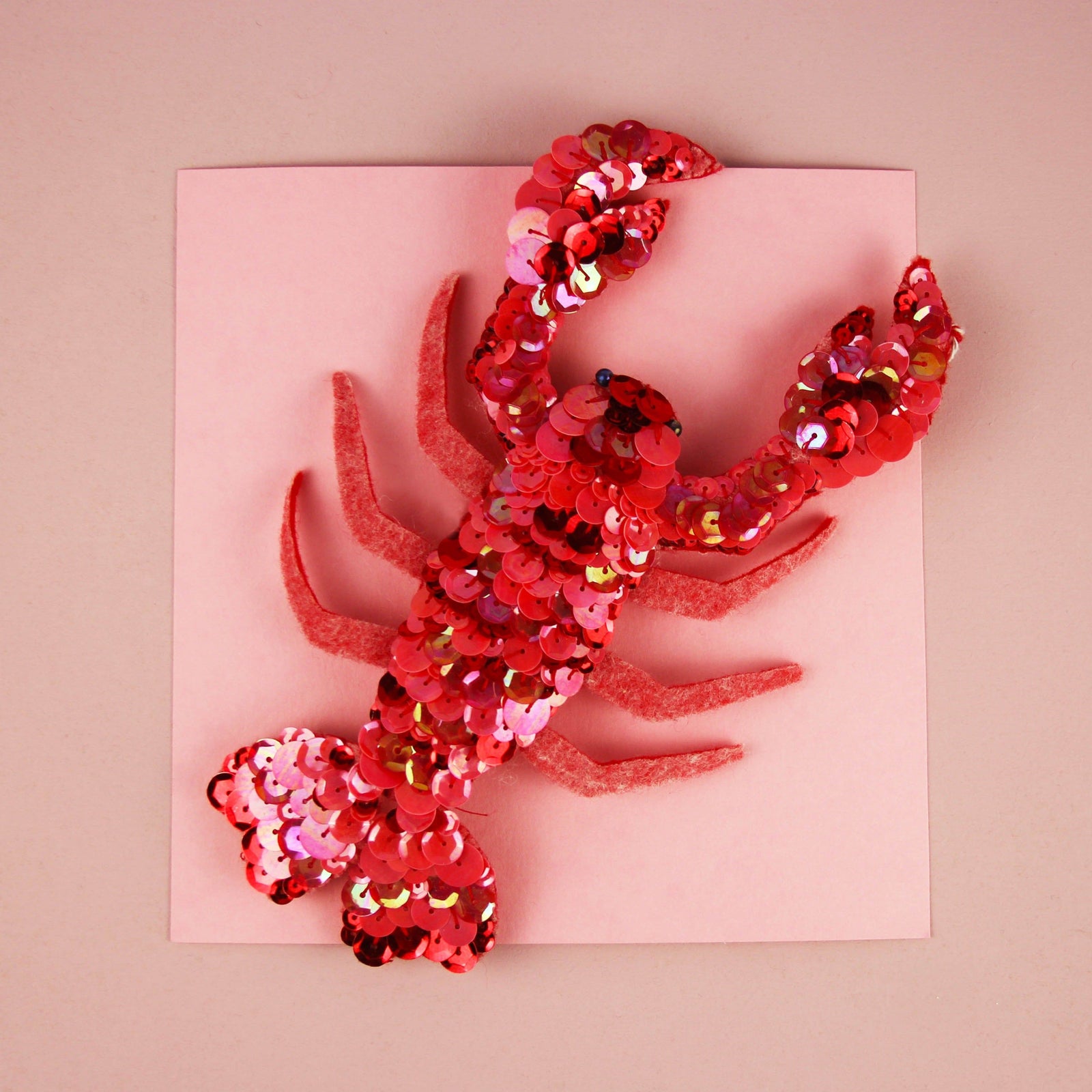 Larry the Lobster Sequin Ornament