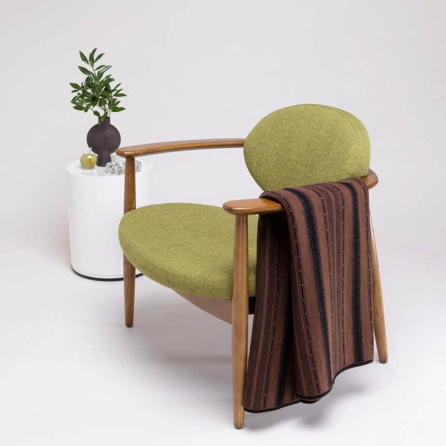 Dash Merino Wool Blanket - Burnt Umber