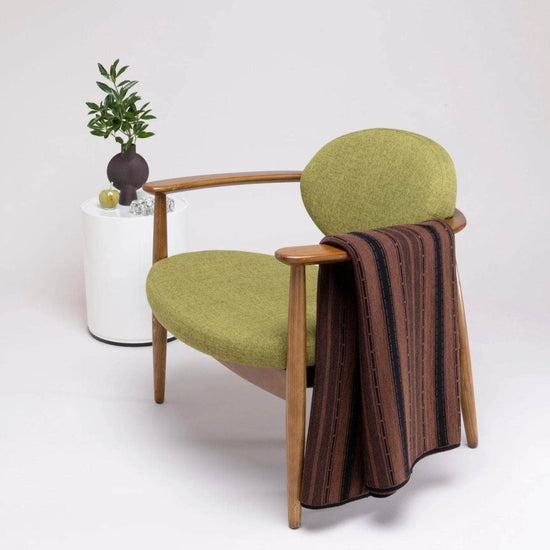 Dash Merino Wool Blanket - Burnt Umber
